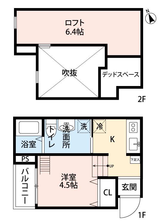 LUNA北巽STATION(ワンルーム/2階)の間取り写真