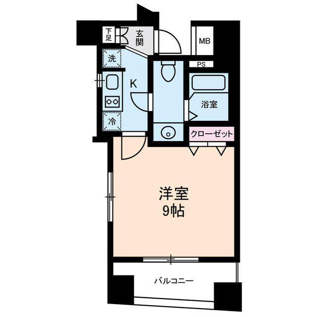 エルフラット鶯谷(1K/12階)の間取り写真