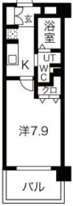 オトワ神戸元町(1K/11階)の間取り写真