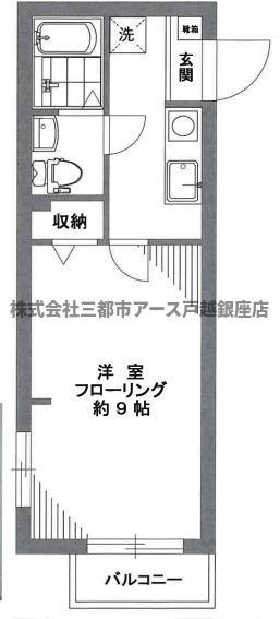 PARKHILLS馬込(1K/2階)の間取り写真