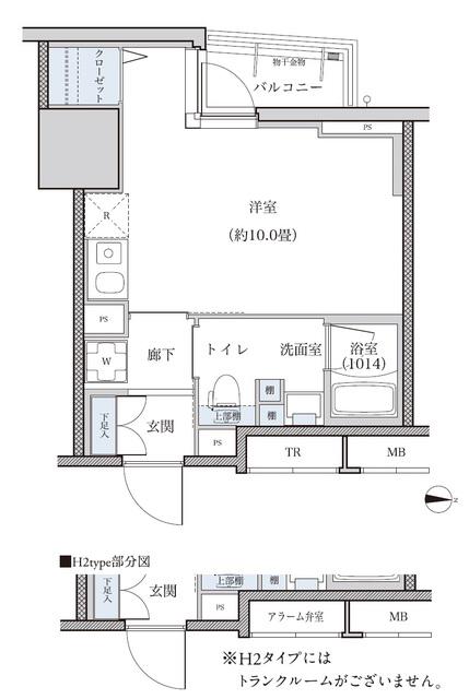 パークアクシス新栄(ワンルーム/14階)の間取り写真
