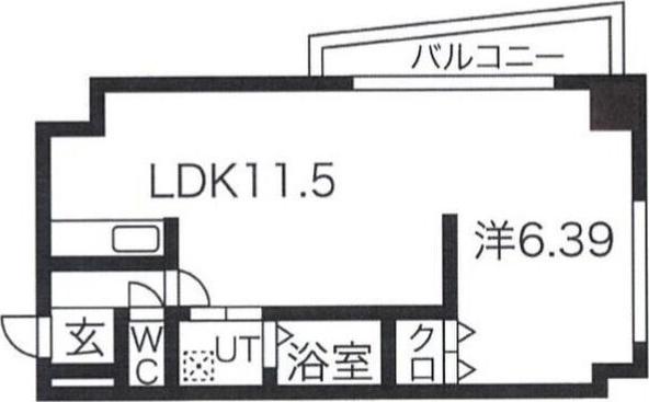ルピナス(1LDK/7階)の間取り写真