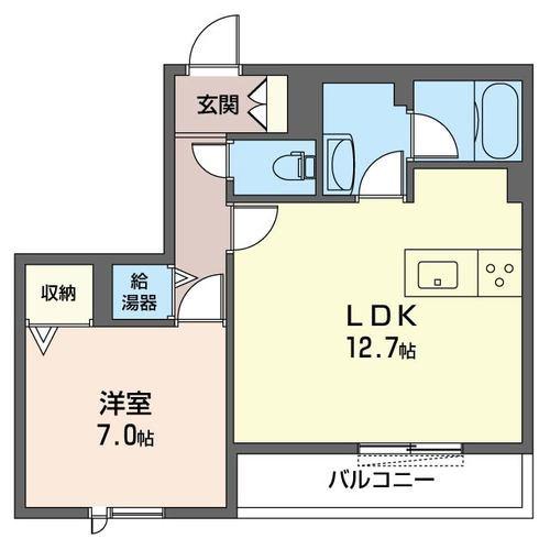 LA CHALEUR(1LDK/2階)の間取り写真