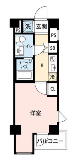 マイナビステイロイヤルグランデ神楽坂参番館(1K/2階)の間取り写真