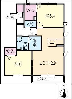 FORENAII(2LDK/2階)の間取り写真