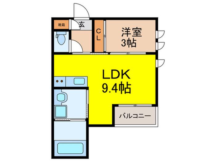 レガリスト南福岡FIRST(1LDK/2階)の間取り写真