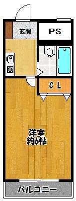 ジャルダン三田5番館(ワンルーム/1階)の間取り写真