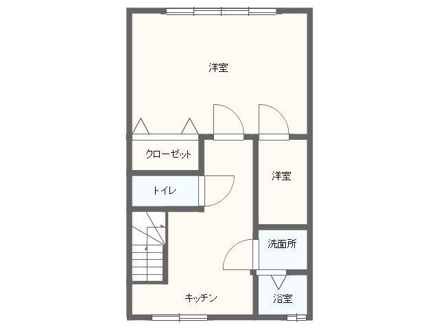 サンマリノ草野A棟(2K/2階)の間取り写真