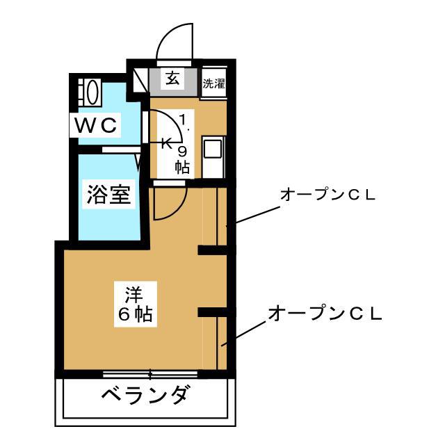 リーベンデル日吉(1K/3階)の間取り写真