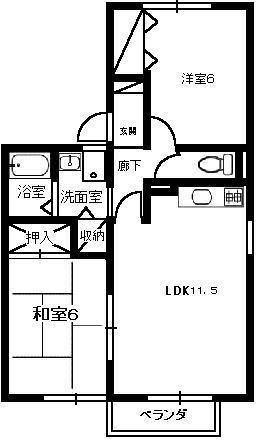 セジュール メモワール(2LDK/2階)の間取り写真