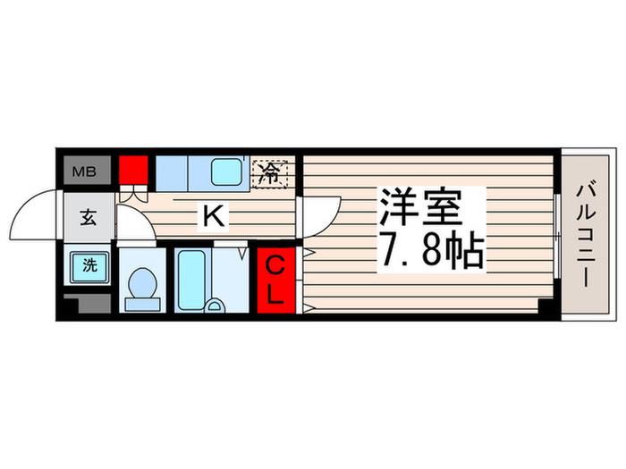 ビアンカ(1K/2階)の間取り写真
