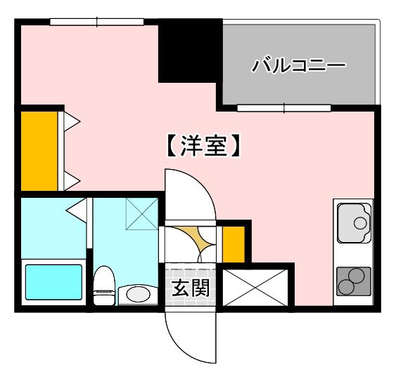 オリエントビル NO.76(ワンルーム/2階)の間取り写真