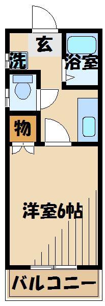 ヒルサイド フォーラムI(1K/4階)の間取り写真