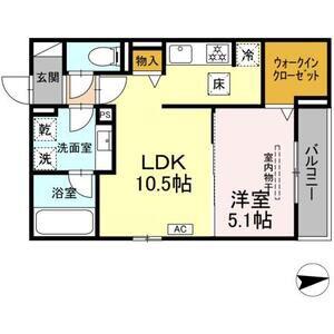 D-ASTRO(1LDK/1階)の間取り写真