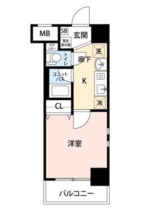 マイナビSTAYオアシス大宮(1K/6階)の間取り写真