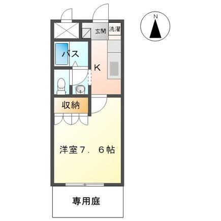 プロニティ・N(1K/1階)の間取り写真