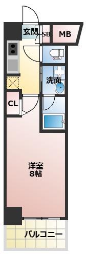 セイワパレス深江橋駅前(1K/2階)の間取り写真