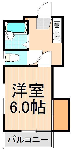 セピア88(1K/1階)の間取り写真