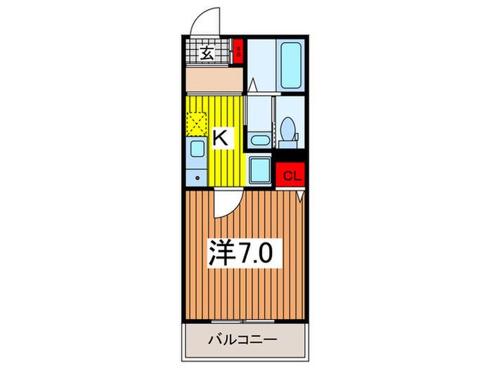 EKINIA(1K/2階)の間取り写真
