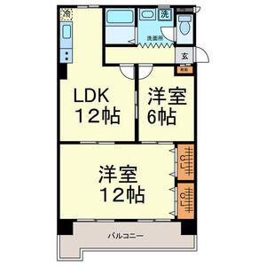 サンパーク大鐘II(2LDK/4階)の間取り写真