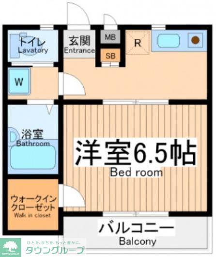 メゾン・ブラン(1K/2階)の間取り写真