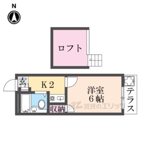 大和高田第15マンション(1K/1階)の間取り写真