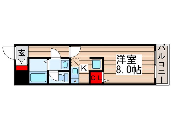 グリーンファーム(1K/1階)の間取り写真