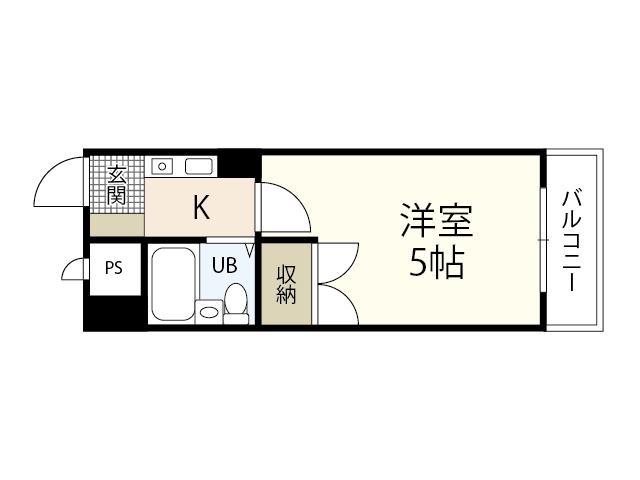 コート上東雲(1K/1階)の間取り写真