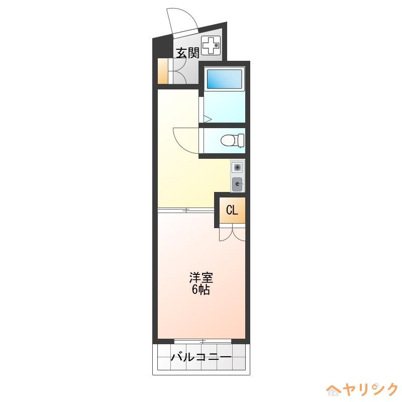 シーズンコート赤池(1K/3階)の間取り写真