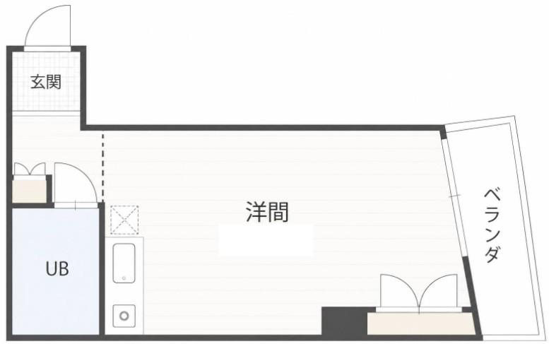 JSビル土橋(ワンルーム/2階)の間取り写真