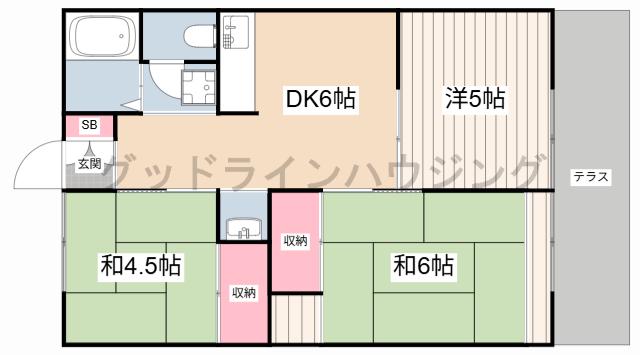ハイムスエヒロ(3DK/1階)の間取り写真