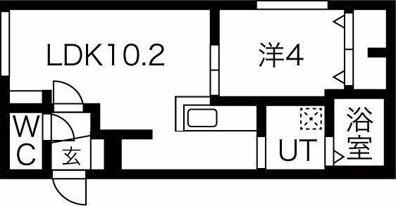 MILD(1LDK/1階)の間取り写真