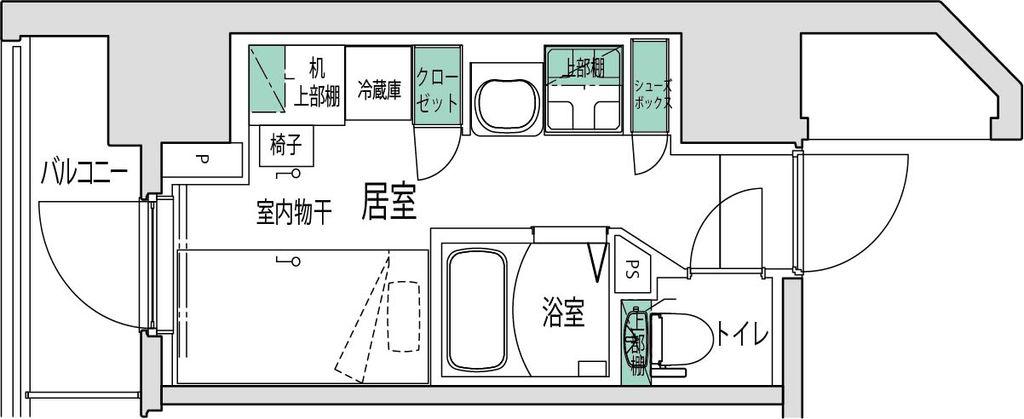 キャンパスヴィレッジ溝の口(ワンルーム/14階)の間取り写真