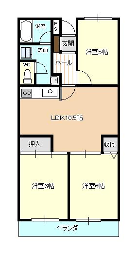 グリーン56(3LDK/2階)の間取り写真
