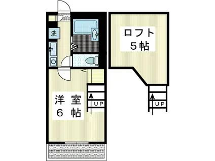 RIVAGE-リヴァージュー(1K/1階)の間取り写真