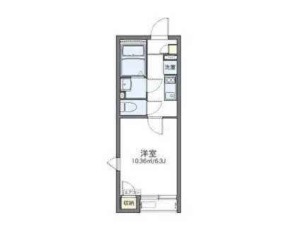 レオネクストノービレハル(1K/2階)の間取り写真
