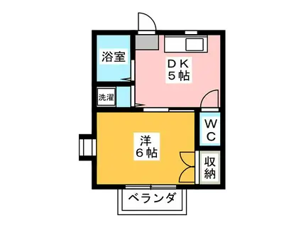 井口ハイデンスIII(1DK/1階)の間取り写真