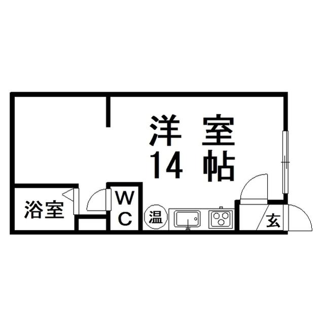 パークサイド貴(ワンルーム/1階)の間取り写真