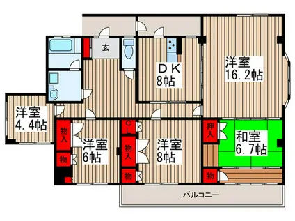 松村ビルII(5DK/3階)の間取り写真