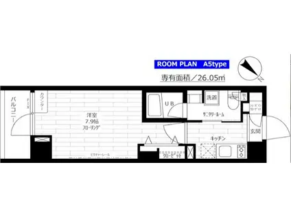 ステージグランデ新桜台(1K/2階)の間取り写真
