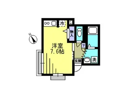 アーク新川崎(ワンルーム/2階)の間取り写真