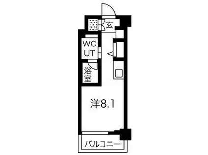 クラリッサ横浜中央(ワンルーム/4階)の間取り写真
