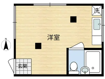 安井荘(ワンルーム/1階)の間取り写真