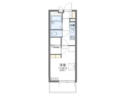 シャンテ立川(1K/3階)の間取り写真