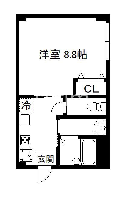 天進ビル(1K/4階)の間取り写真