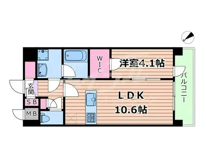 LA GRACE SENBAYASHI(1LDK/6階)の間取り写真