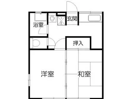 CHカワシタI(2K/1階)の間取り写真