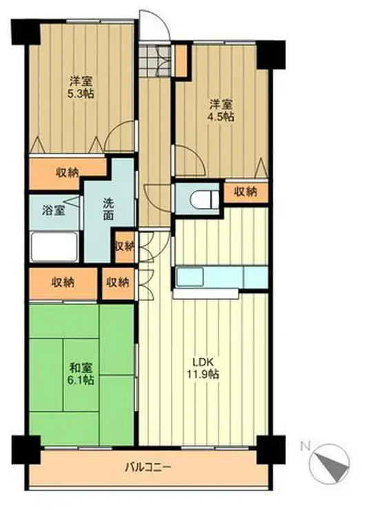 ラフィネ立川 5階階 間取り