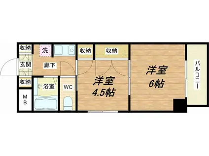 楠青山ビル別館(2K/7階)の間取り写真