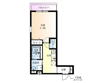 フジパレス今川駅東II番館(1K/3階)の間取り写真